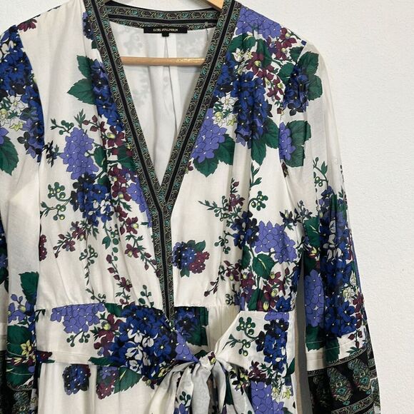 Kobi Halperin Maddie Floral Balloon-Sleeve Mini Dress Women's Size Medium - Picture 3 of 6